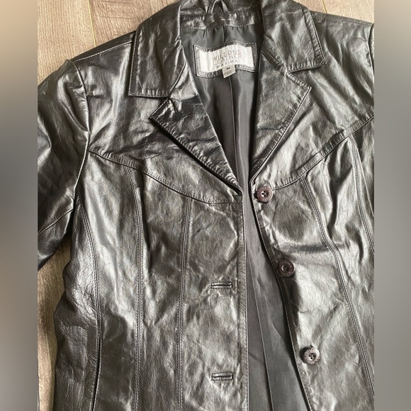 Wilson’s Leather Maxima black genuine leather button up jacket - Picture 8 of 16